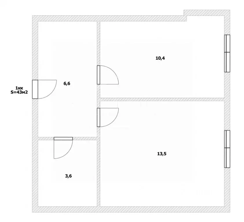 1-к кв. Калининградская область, Калининград Львовский пер., 6 (43.0 ... - Фото 2