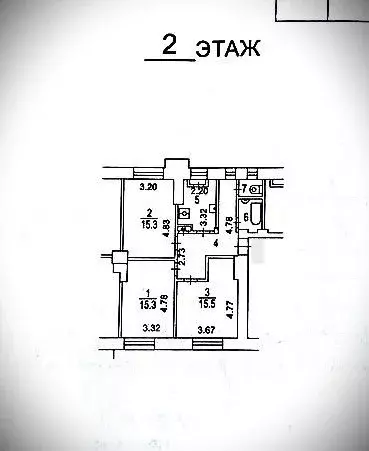 3-к кв. Москва Краснопрудная ул., 22А (70.0 м) - Фото 2