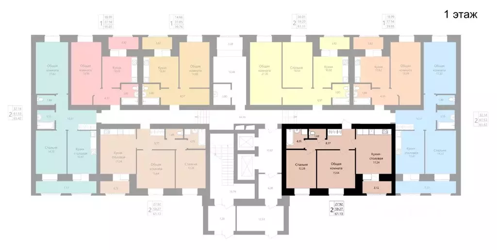 2-к кв. Мордовия, Саранск ул. Филатова, 15 (59.27 м) - Фото 2