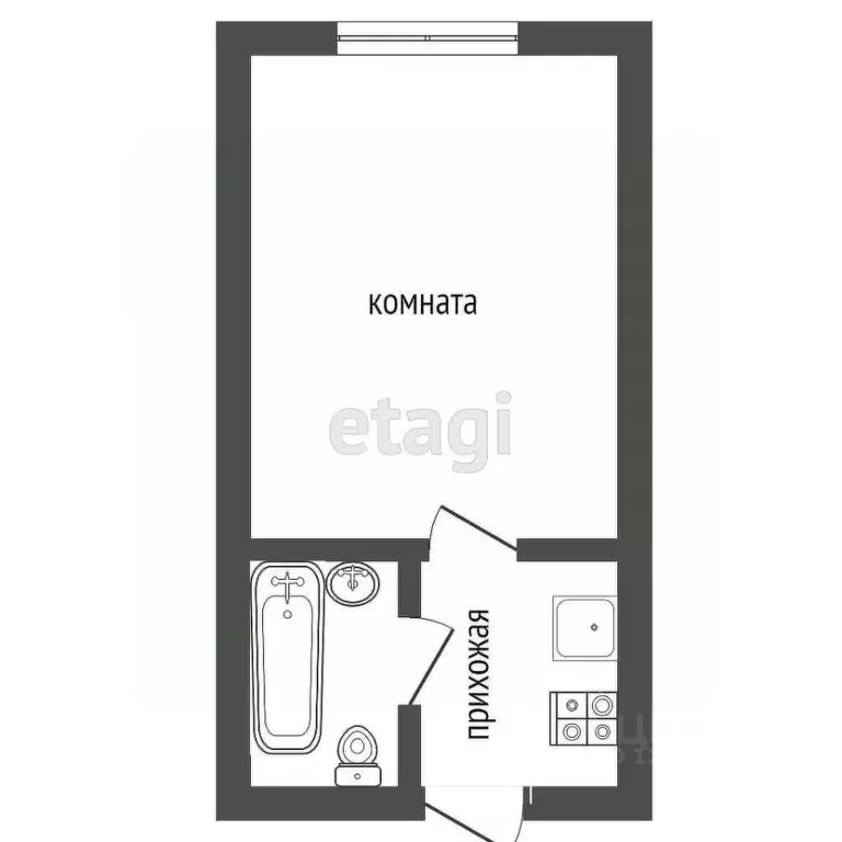 Студия Воронежская область, Воронеж ул. Героев Сибиряков, 69 (29.8 м) - Фото 2