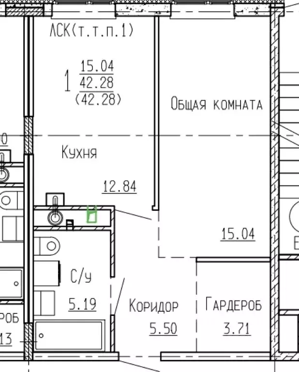 1-к кв. Воронежская область, Воронеж ул. Сергея Лазо (42.28 м) - Фото 0