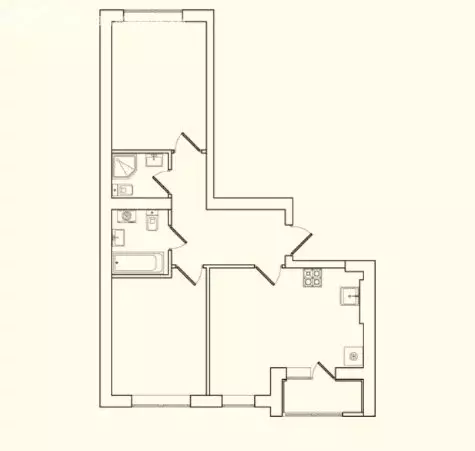 2-комнатная квартира: посёлок Холмогоровка, Южная улица, 12Ак3 (58.4 ... - Фото 1