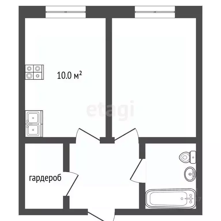 1-к кв. Севастополь ул. Горпищенко, 143к1 (36.8 м) - Фото 2