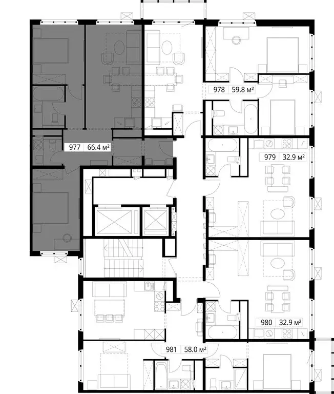 2-комнатная квартира: Сапроново, микрорайон Купелинка, 4 (66.4 м) - Фото 2