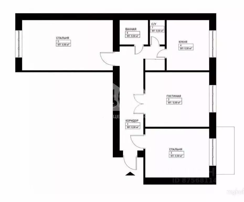 Квартира, 3 комнаты, 75 м - Фото 1