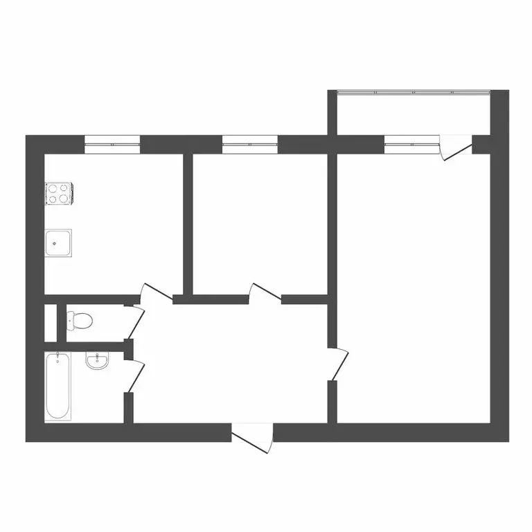 2-комнатная квартира: Тюмень, улица Мельникайте, 127А (50.4 м) - Фото 1