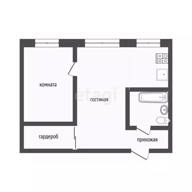 2-к кв. Челябинская область, Миасс ул. Готвальда, 12 (43.3 м) - Фото 2