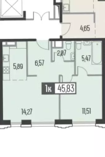 Продаётся 1-к квартира, 46 м - Фото 1