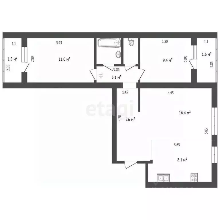 3-к кв. Краснодарский край, Геленджик Южный мкр, ул. Маяковского, 6 ... - Фото 1