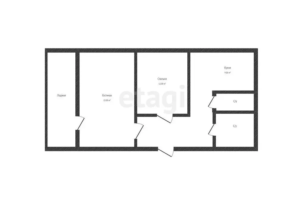 2-комнатная квартира: Казань, улица Юлиуса Фучика, 48 (50 м) - Фото 1