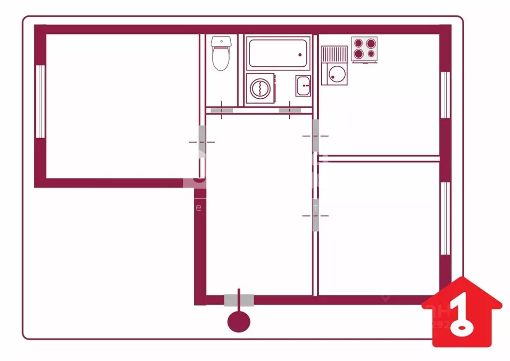 2-к кв. Омская область, Омск ул. 27-я Линия, 37 (46.5 м) - Фото 2
