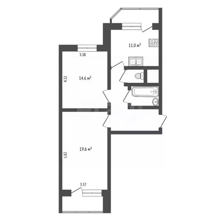 2-к кв. Москва Рождественская ул., 27к1 (62.0 м) - Фото 2