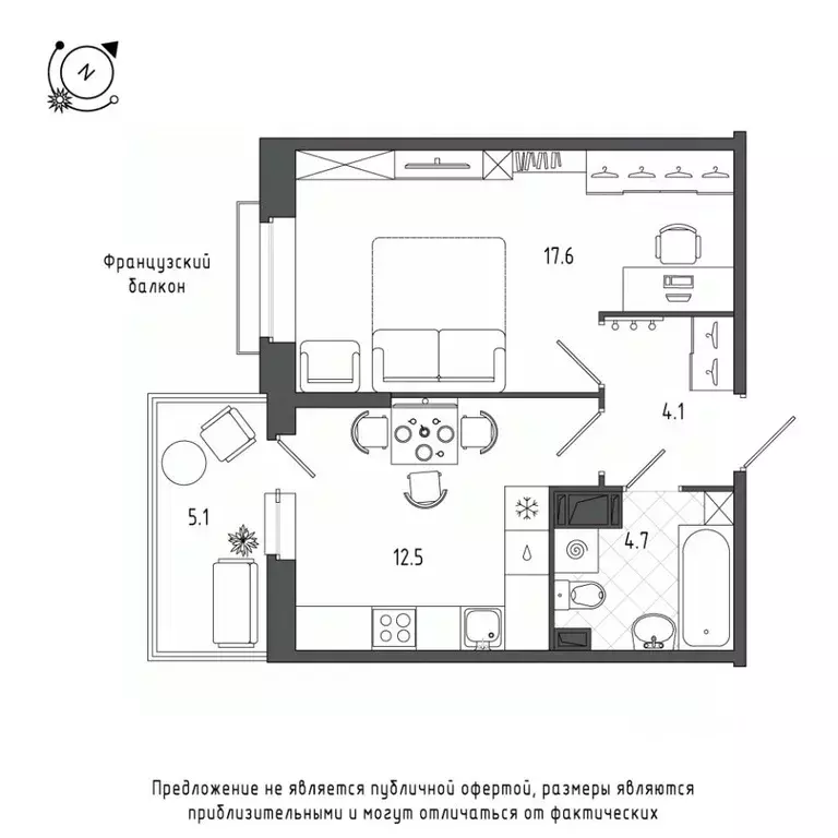 1-к кв. Санкт-Петербург Черниговская ул., 13к2 (40.5 м) - Фото 0