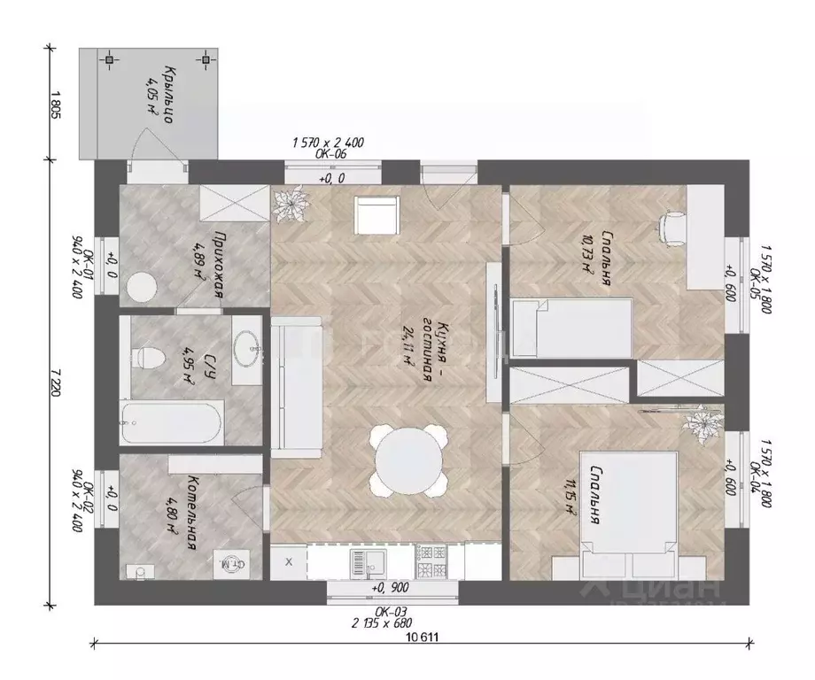 Дом в Алтайский край, Первомайский район, с. Фирсово ул. Пионовая, 2 ... - Фото 2