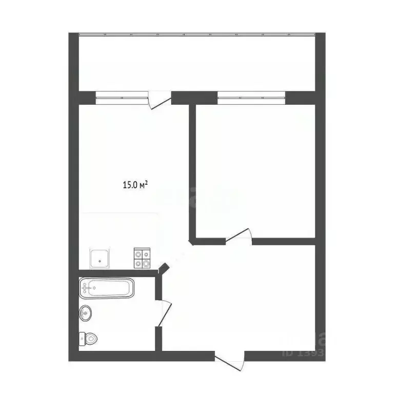 1-к кв. Тюменская область, Тюмень ул. Николая Семенова, 19к1 (37.8 м) - Фото 1
