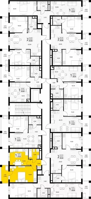 1-комнатная квартира: Сукко, жилой комплекс Кипарис (37.4 м) - Фото 1