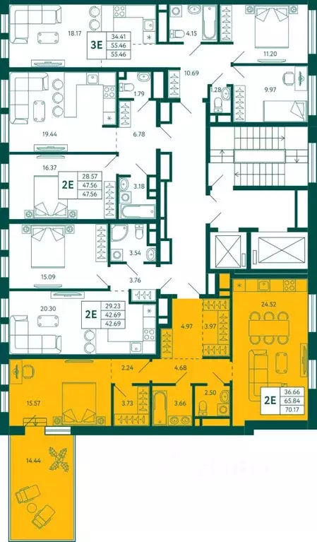 1-к кв. Башкортостан, Уфа Зеленая Роща жилрайон, Терле Парк жилой ... - Фото 1