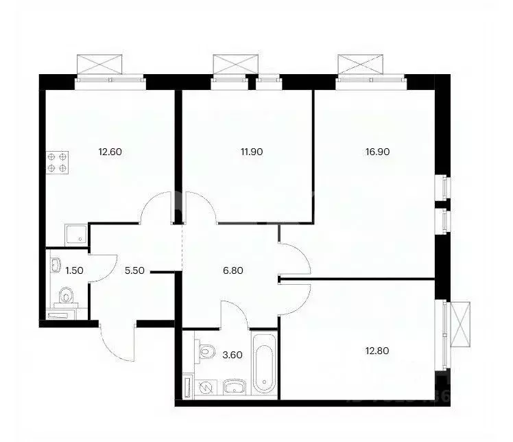 3-к кв. Москва Ильменский проезд, 17к2 (71.7 м) - Фото 1