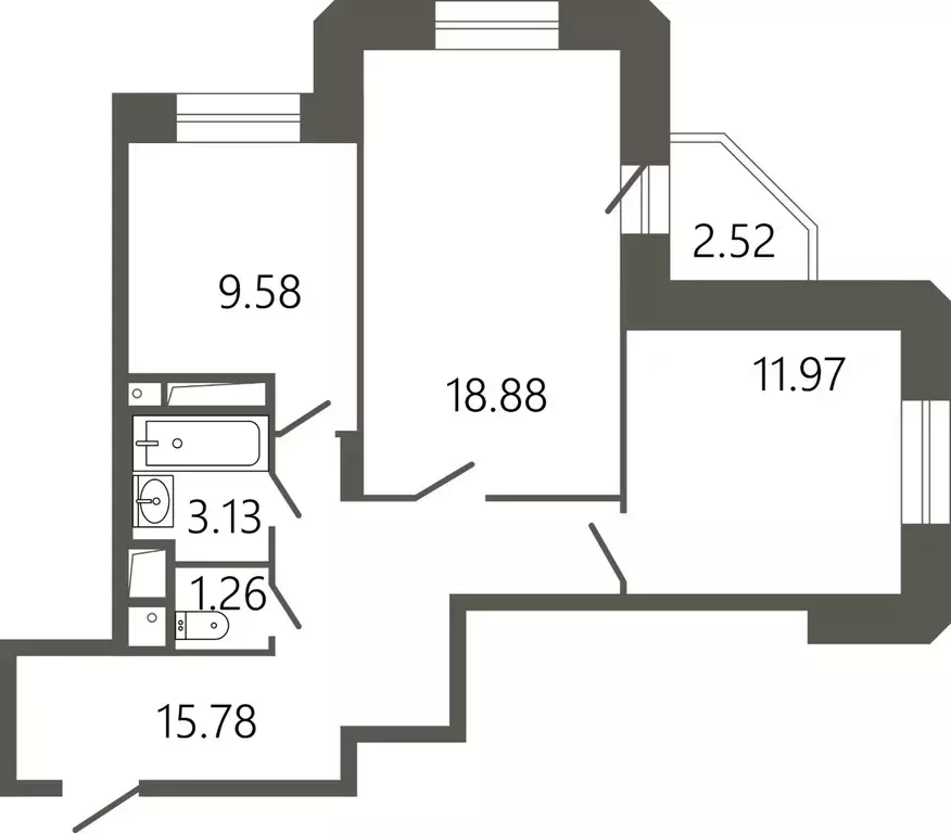 2-к кв. Московская область, Подольск Климовск мкр, ул. Советская, 18к2 ... - Фото 1