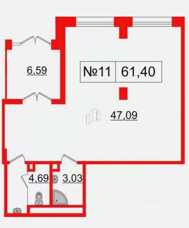 Помещение свободного назначения в Санкт-Петербург пос. Парголово, дор. ... - Фото 1