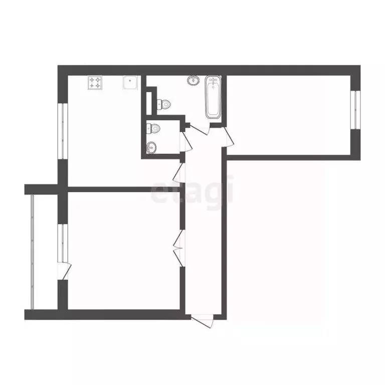 2-к кв. Челябинская область, Челябинск Свердловский просп., 8В (64.6 ... - Фото 2