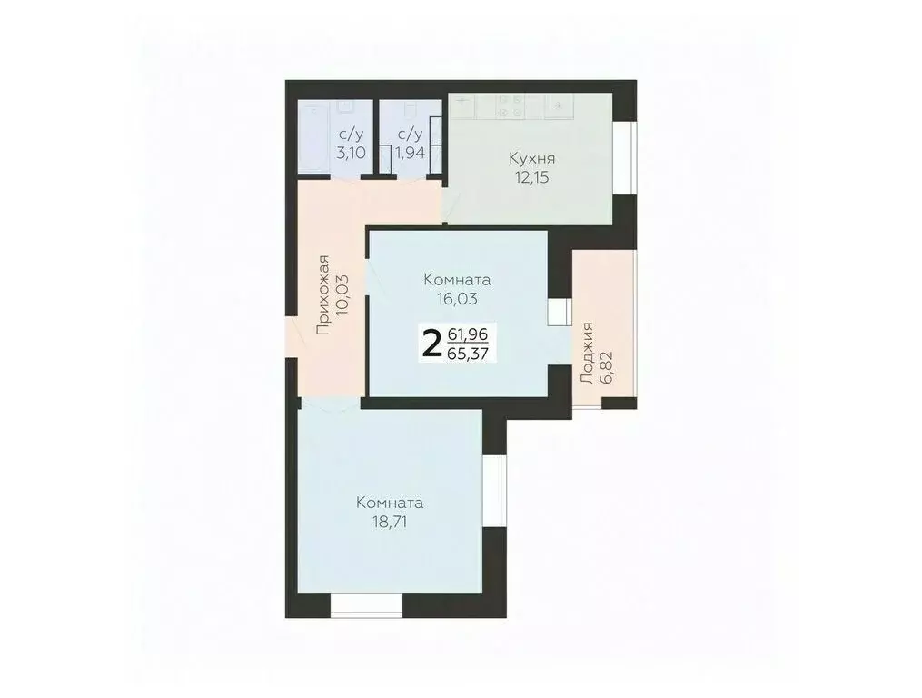 2-к кв. Орловская область, Орел ул. Панчука, 83Б (65.37 м) - Фото 0