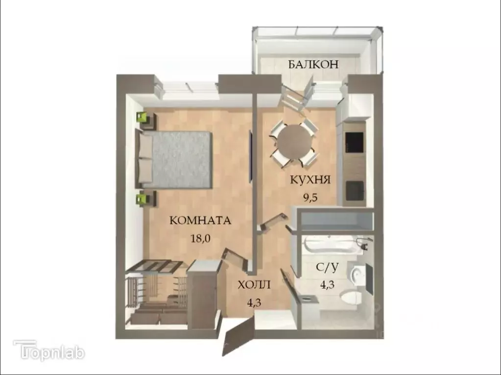 1-к кв. Волгоградская область, Волгоград ул. 8-й Воздушной Армии, 16 ... - Фото 2