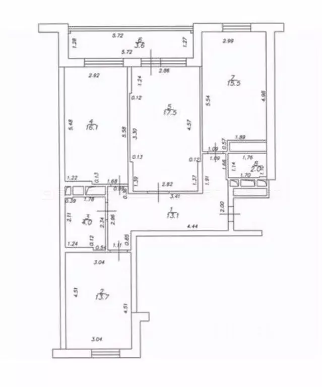 3-к кв. Татарстан, Казань ул. Заслонова, 40к2 (85.5 м) - Фото 2