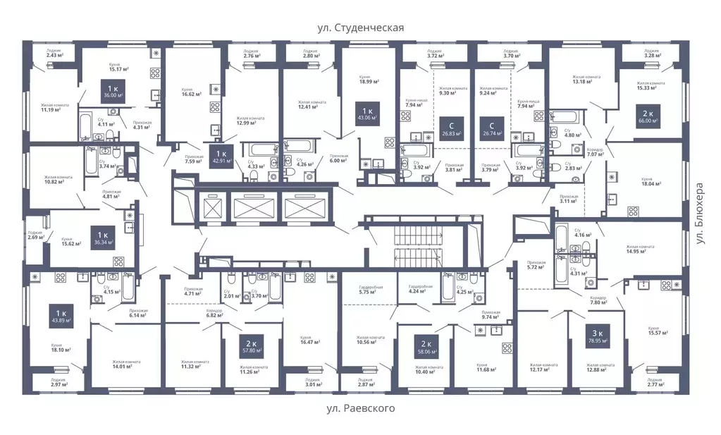 3-к кв. Свердловская область, Екатеринбург ул. Раевского, 18/5 (78.95 ... - Фото 1