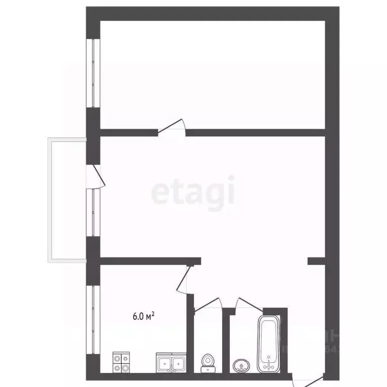 2-к кв. Москва Затонная ул., 14К1 (45.0 м) - Фото 1