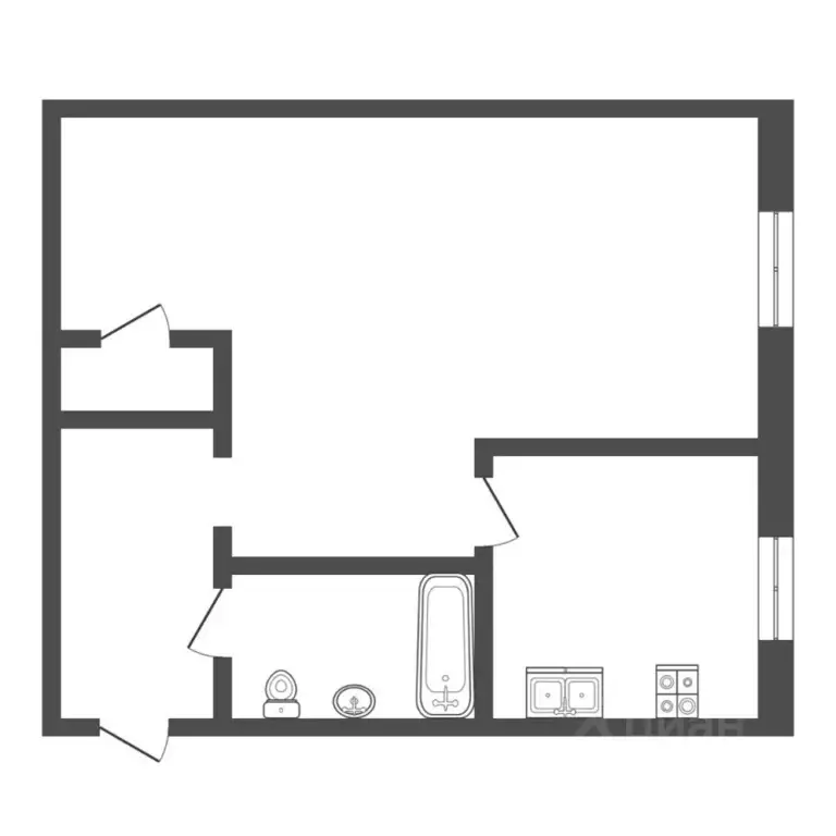 1-к кв. Тюменская область, Тюмень Минская ул., 96 (31.0 м) - Фото 2