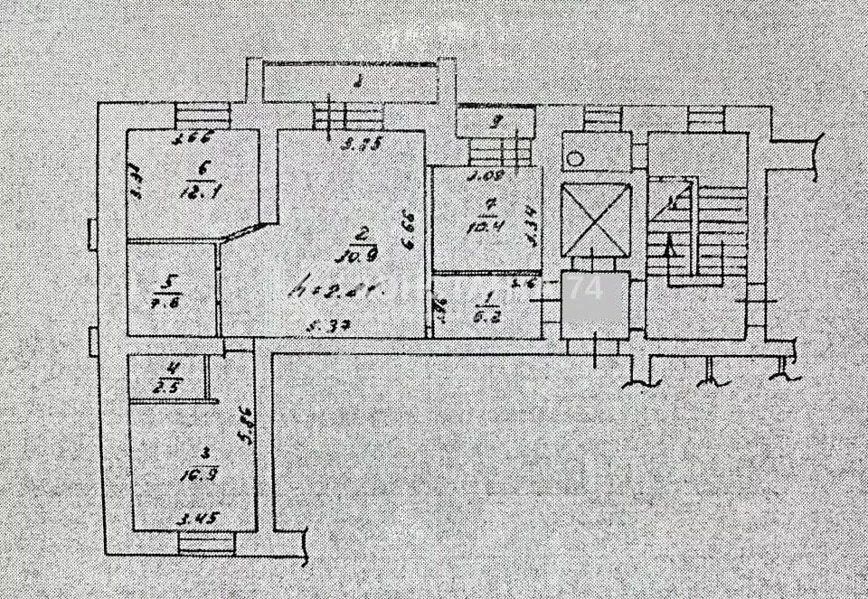 3-к кв. Челябинская область, Челябинск ул. Энгельса, 99Б (86.6 м) - Фото 2