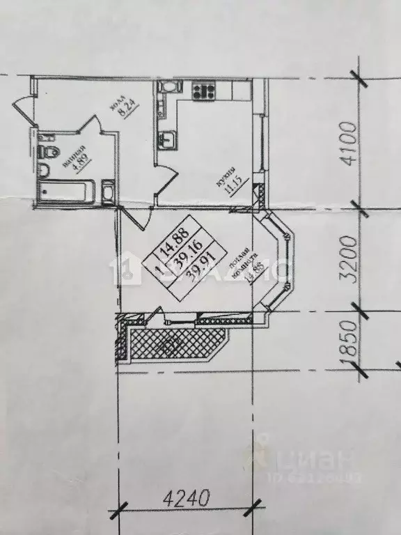 1-к кв. Санкт-Петербург пос. Парголово, ул. Федора Абрамова, 8 (39.5 ... - Фото 2