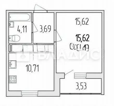 1-комнатная квартира: рабочий посёлок Разумное, микрорайон ... - Фото 1