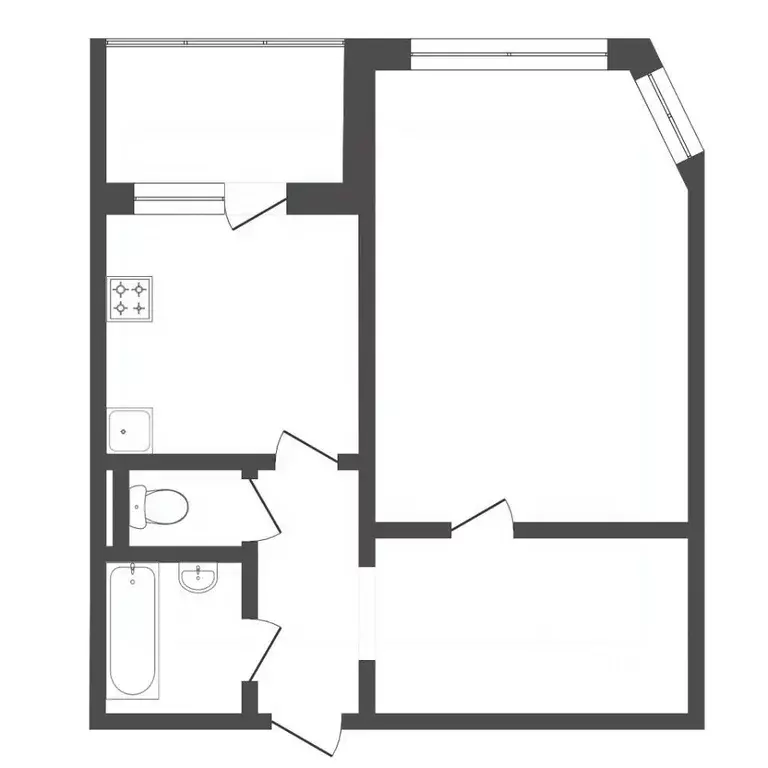 1-к кв. Тюменская область, Тюмень ул. Пермякова, 76 (40.0 м) - Фото 1