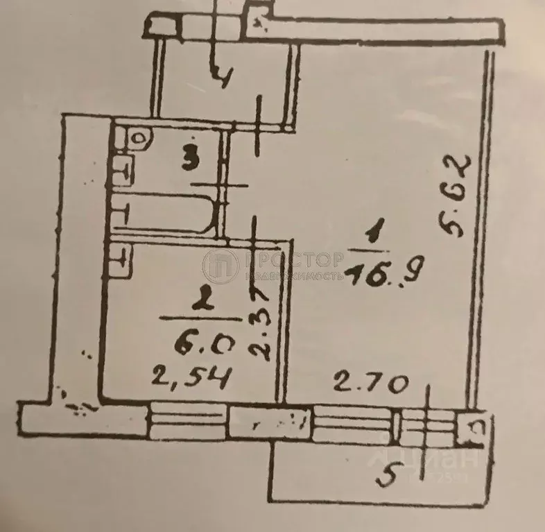 1-к кв. Московская область, Химки Библиотечная ул., 6 (28.0 м) - Фото 2