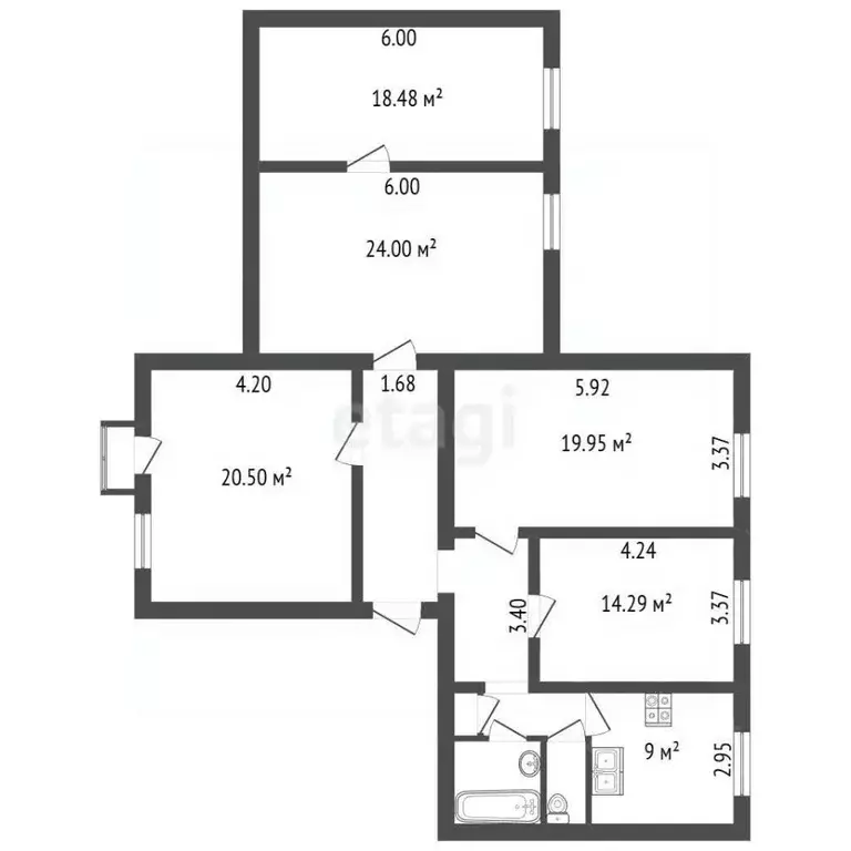 6-к кв. Санкт-Петербург ул. Смоляная, 1 (128.6 м) - Фото 2