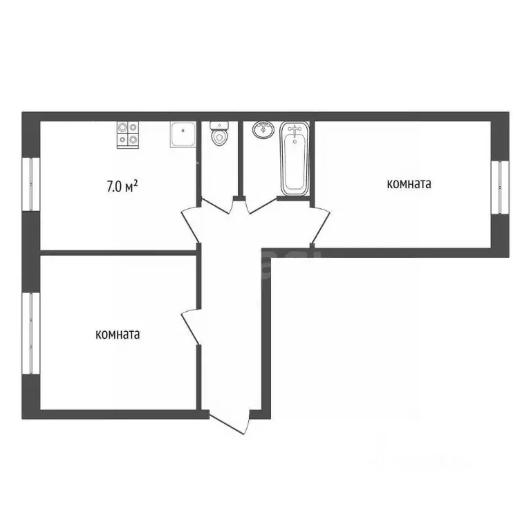 2-к кв. Ямало-Ненецкий АО, Муравленко ул. Муравленко, 35 (51.0 м) - Фото 1