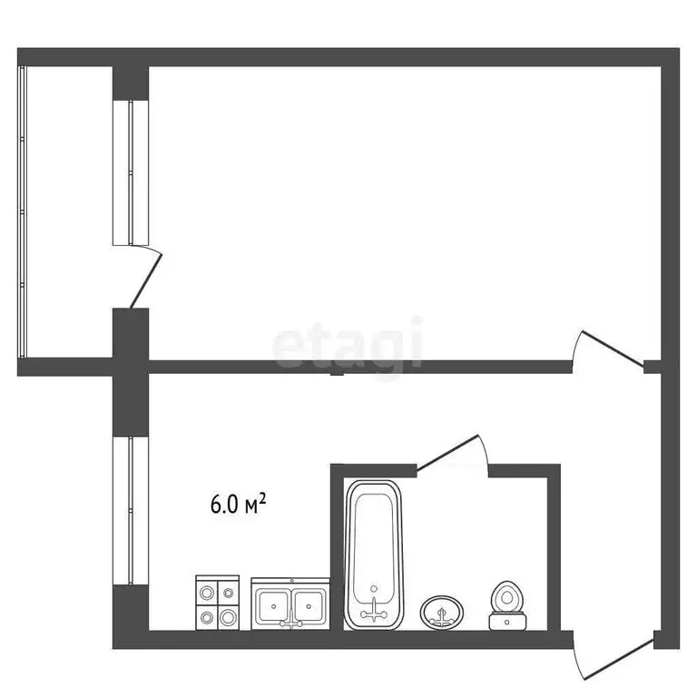 1-комнатная квартира: Челябинск, улица Сулимова, 94Б (31.2 м) - Фото 0