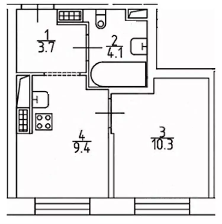 1-к кв. Санкт-Петербург ул. Ивинская, 9 (28.0 м) - Фото 2