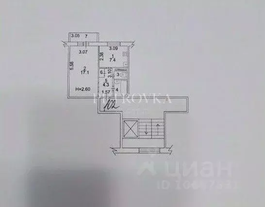 1-к кв. Московская область, Чехов ул. Гагарина, 120 (34.9 м) - Фото 2