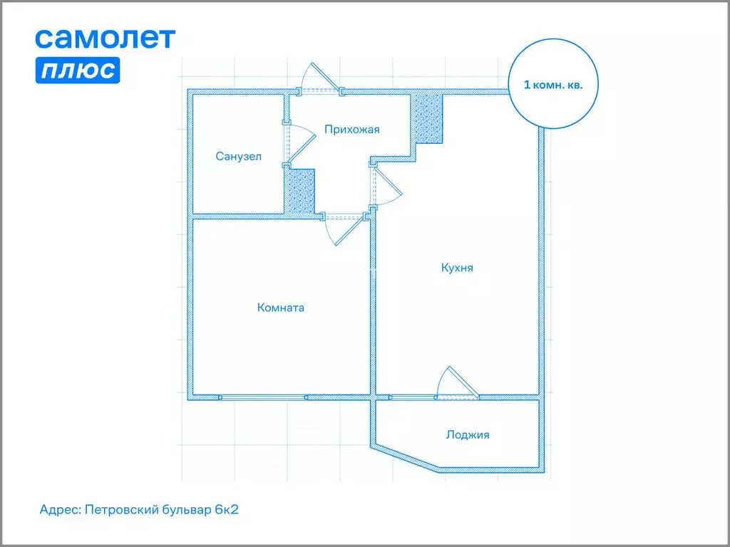 1-комнатная квартира: Мурино, Петровский бульвар, 6к2 (36 м) - Фото 1