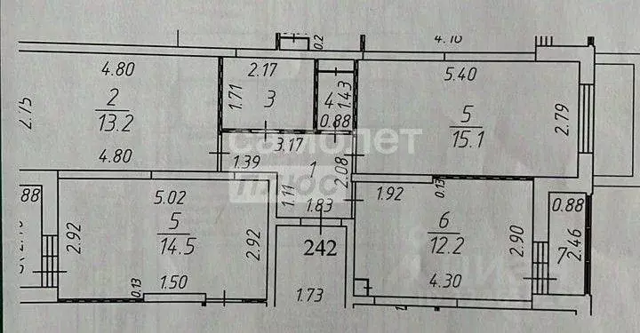 Квартира, 2 комнаты, 52 м - Фото 1