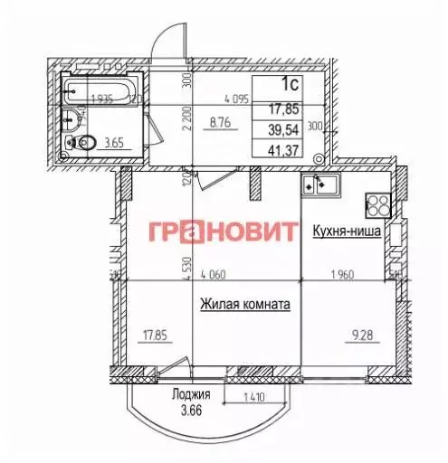 1-к кв. Новосибирская область, Новосибирск ул. Дуси Ковальчук, 242 ... - Фото 1