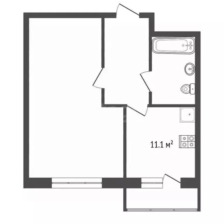 1-к кв. Тамбовская область, Тамбов ул. Сенько, 24Б (41.1 м) - Фото 2