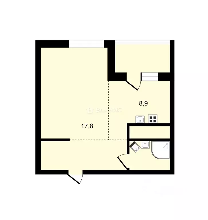 1-к кв. Москва Осенняя ул., 4К1 (40.0 м) - Фото 1