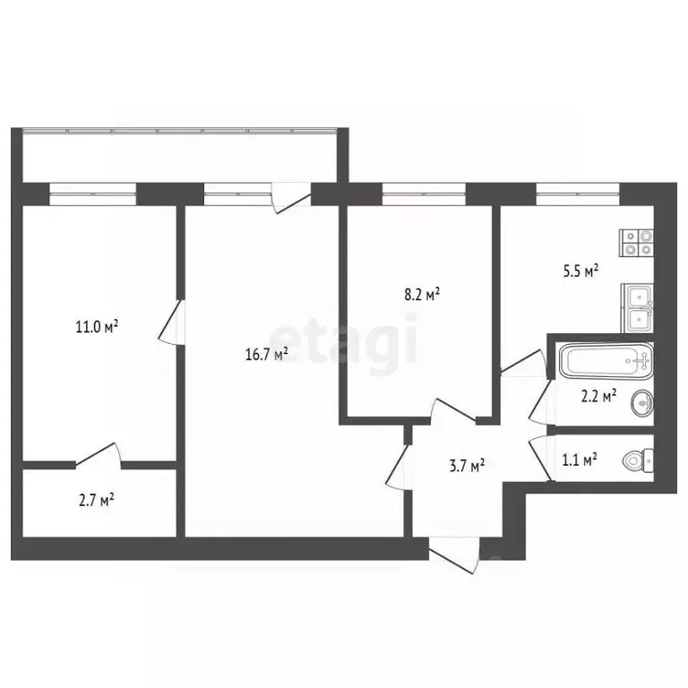 3-к кв. Москва ул. Нижняя Масловка, 6к1 (68.0 м) - Фото 2