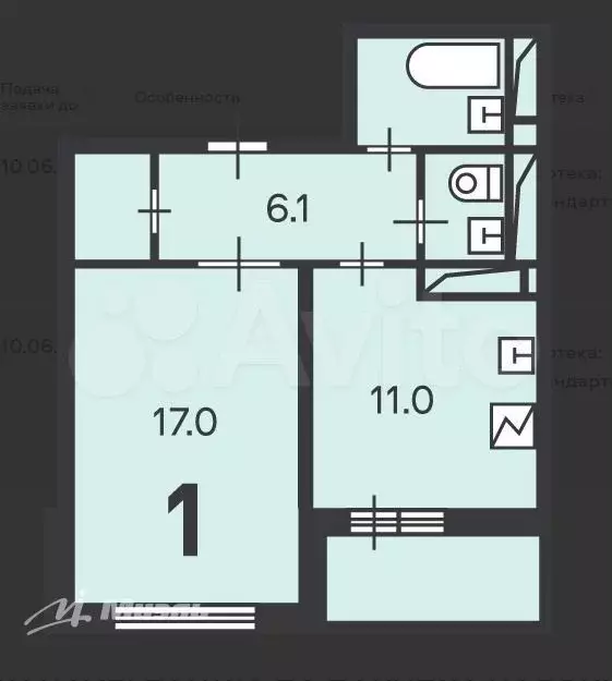 Аукцион: 1-к. квартира, 41,4 м, 10/23 эт. - Фото 0