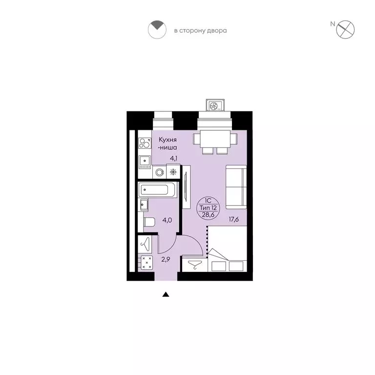 Квартира-студия: Сыктывкар, улица Жакова, 17 (28.6 м) - Фото 1