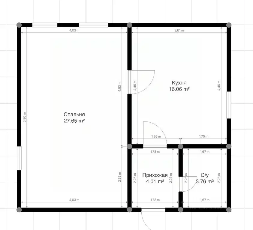 1-к кв. Кабардино-Балкария, Нальчик ул. Тлостанова, 28Б (53.0 м) - Фото 1